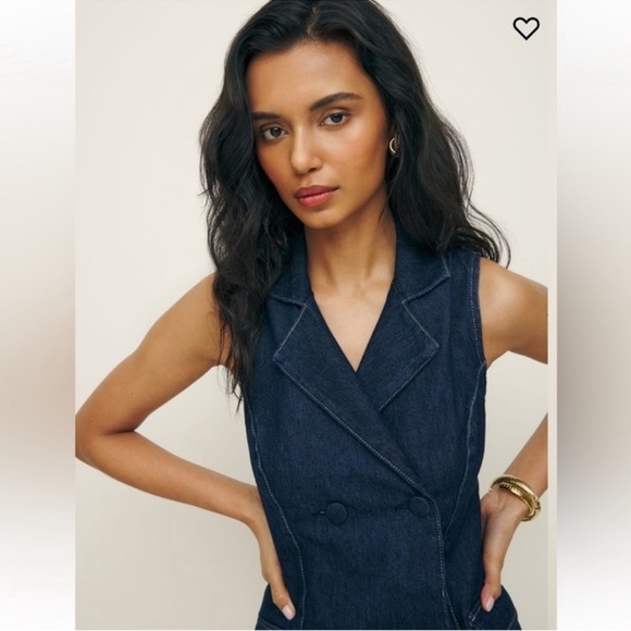 Reformation Savannah Denim Dress NWT - Picture 4 of 6